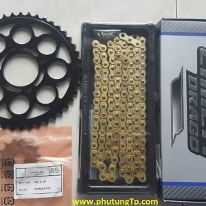 Full bộ NSD Faito 130 mắt, dĩa Nhôm 7075 size T43, T44, nhông Hodaka 14 cho suzuki Fx, Raider 150, Satria F150